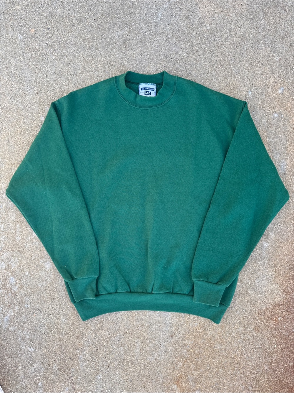 Vintage 90’s/00’s Lee Forest Green Crewneck Sweater Size M - Made In USA